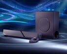 ROG Gjallar 游戏 soundbar 包含一个无线低音炮和一个控制中心。
