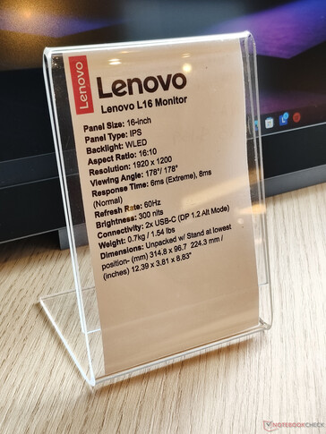 便携式显示器的规格