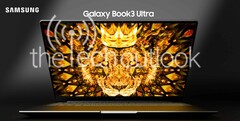 据称的三星Galaxy Book 3 Ultra。(图片来源：TheTechOutlook)