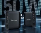 这款150W快充充电器配备三个USB-C接口。图为展示该适配器设计的宣传渲染图。