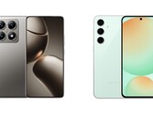 小米 14T Pro 和三星Galaxy S24 FE 均采用金属边框和玻璃后壳。(图片来源：小米和三星）