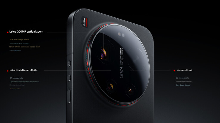 手机的摄像头设置（图片来源：Xiaomi - 机器翻译）