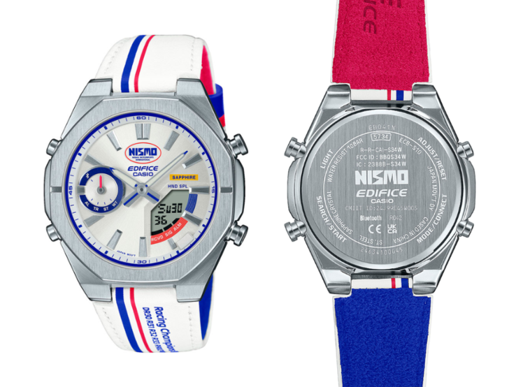 卡西欧 Edifice x Nismo ECB-S10NIS-7A Heritage Edition 手表。(图片来源：Casioblog）