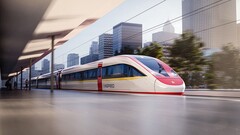 西门子移动公司设计的 Vinspeed 列车组效果图。列车将使用 Velaro Novo 平台