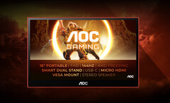 AOC GAMING 16G3 采用黑红两色外观。(图片来源：AOC）