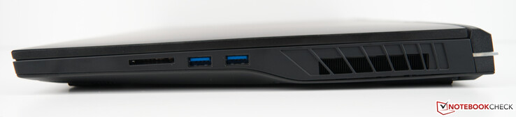 右边。读卡器（SD/SDHC/SDXC），2个USB-A 3.2 Gen 1