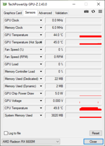 GPU-Z - AMD Radeon RX 6600M