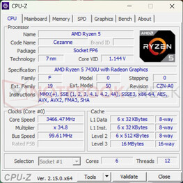 CPU-Z 显示的信息正确