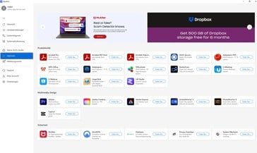 MyAsus 中的广告选项卡