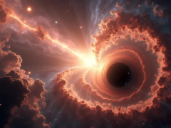 原始黑洞被认为是在宇宙大爆炸后不久形成的，距今将近 138 亿年。图为：艺术家描绘的黑洞。(图片来源：CharlVera - Pixabay）