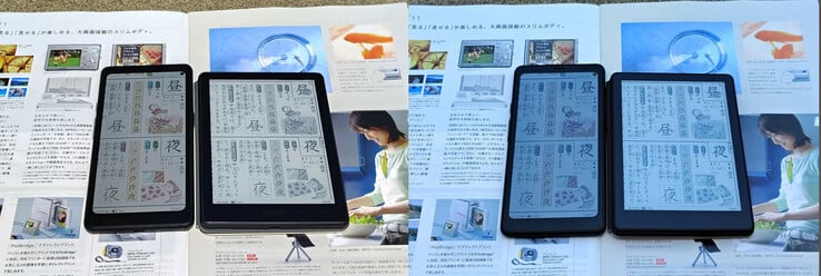 Palma 2 Pro (L) 与 Go 6 II 在直射阳光和阴影下的对比。