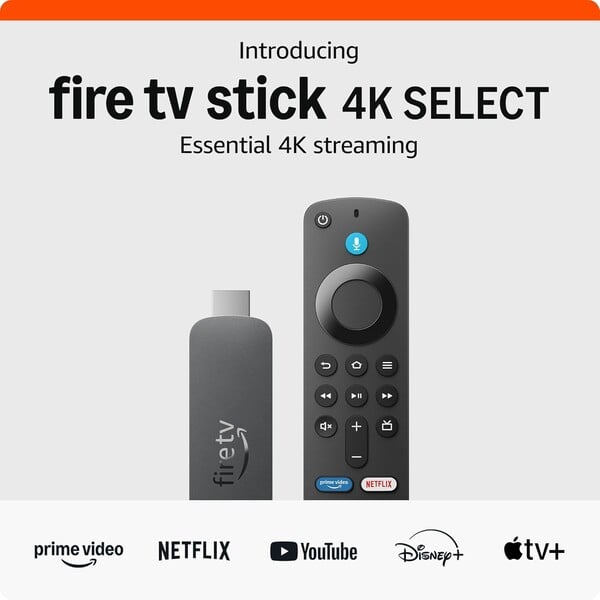 亚马逊 Fire TV Stick 4K Select 是亚马逊最新推出的 4K 流媒体棒。(图片来源：亚马逊）