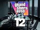 展示了一间会议室，室内可见《GTA 6》和Take Two Interactive的标志