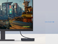 Mind Pro 还配有内置电池。图:迷你 PC 运行《赛博朋克 2077》的宣传照。(图片来源:Khadas)