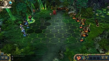 图为:King’s Bounty: Crossworlds 的游戏截图。