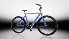 VanMoof S6 系列配备 250 瓦前轮电机，最高时速可达 25 公里/小时（15.5 英里/小时）（图片来源：VanMoof）