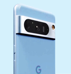 据称是蓝色配色的 Pixel 8 Pro。(图片来源：@EZ8622647227573 - 已编辑）