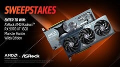AMD 以《怪物猎人荒野》为主题的 Radeon RX 9070 XT 赠品（图片来源：AMD on X）