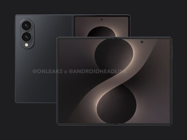 Galaxy Wide Fold 完全展开后的非官方效果图。