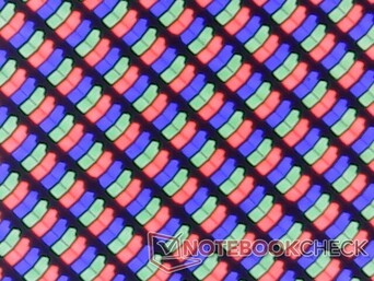 清晰的RGB子像素，颗粒感最小