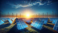 京都大学的研究人员制造出第一块磁性可控 BPVE 太阳能电池。(图片来源：DallE3）