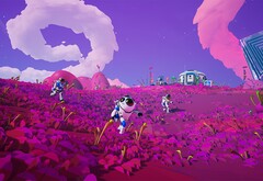 Astroneer 是一款科幻生存手工制作游戏，支持四人合作，并有大量鲜艳的色彩。(图片来源：Steam）