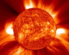 SOHO 拍摄到的日冕物质抛射图像（图片来源：NASA、GSFC、SOHO 和 ESA；已裁剪）。