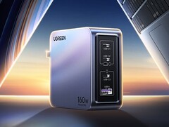 UGREEN Nexode Pro 160W 4 端口 GaN 快速充电器即将在美国和欧盟上市。(图片来源： UGREEN）