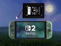 上图所示为《塞尔达传说》40周年纪念版Switch 2主机的电池更换过程