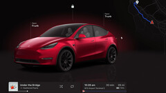 搭载 AMD 芯片的 Model Y 获得 Cybertruck 可视化效果（图片：特斯拉）