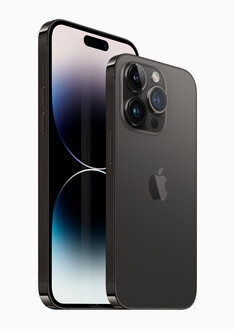 iPhone 14 Pro和iPhone 14 Pro Max - 太空黑。(图片来源:Apple)
