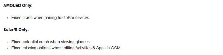 Garmin Instinct 3 智能手表 10.21 测试版的发布说明。(图片来源：Garmin）