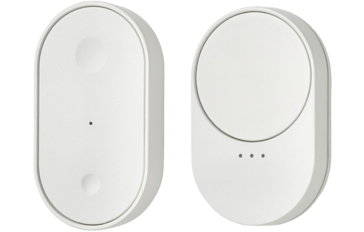 带有双按钮（左）和滚轮（右）的宜家 Bilresa 遥控器。(图片来源：宜家家居，已编辑）