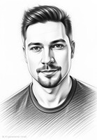 在 "素描 "模式下使用 Portrait Studio AI 生成的图像。
