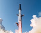 “星舰”发射。预计该火箭最终将取代“猎鹰9号”，成为SpaceX的主力运载火箭。