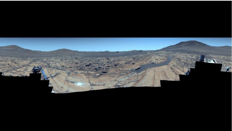 毅力号漫游车拍摄的增强版图像（图片来源：NASA、JPL-Caltech、ASU 和 MSSS；截图）