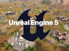 帝国时代 4》地图上的虚幻引擎 5 标志（图片来源：Xbox Gaming，Epic Games 编辑）