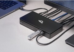 OWC Thunderbolt 5 网络基座配备了大量端口。(图片来源：OWC）
