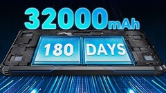 RT7 配备泰坦大小的电池。(来源:Oukitel)