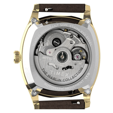 Timex Marlin Tonneau TW2Y84500IK 手表具备 50 米(5 巴)的防水性能