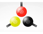 谷歌 Chromecast 2 各种颜色的产品图片。(图片来源：谷歌）