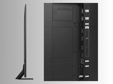 三星 85 英寸 QN90C QLED 电视机侧面和背面（图片来源：百思买）