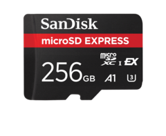 闪迪首款 microSD Express 卡。(图片：闪迪）