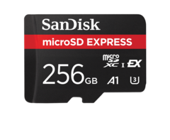 闪迪首款 microSD Express 卡。(图片:闪迪)