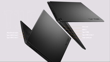 华硕 TUF Gaming A14 端口。(来源：华硕）