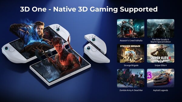 Abxylute 3D One 推出后可玩的部分 3D 游戏。(图片来源：Abxylute）