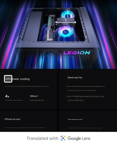 2024Legion Blade 7000K 的冷却系统（图片来源：联想）