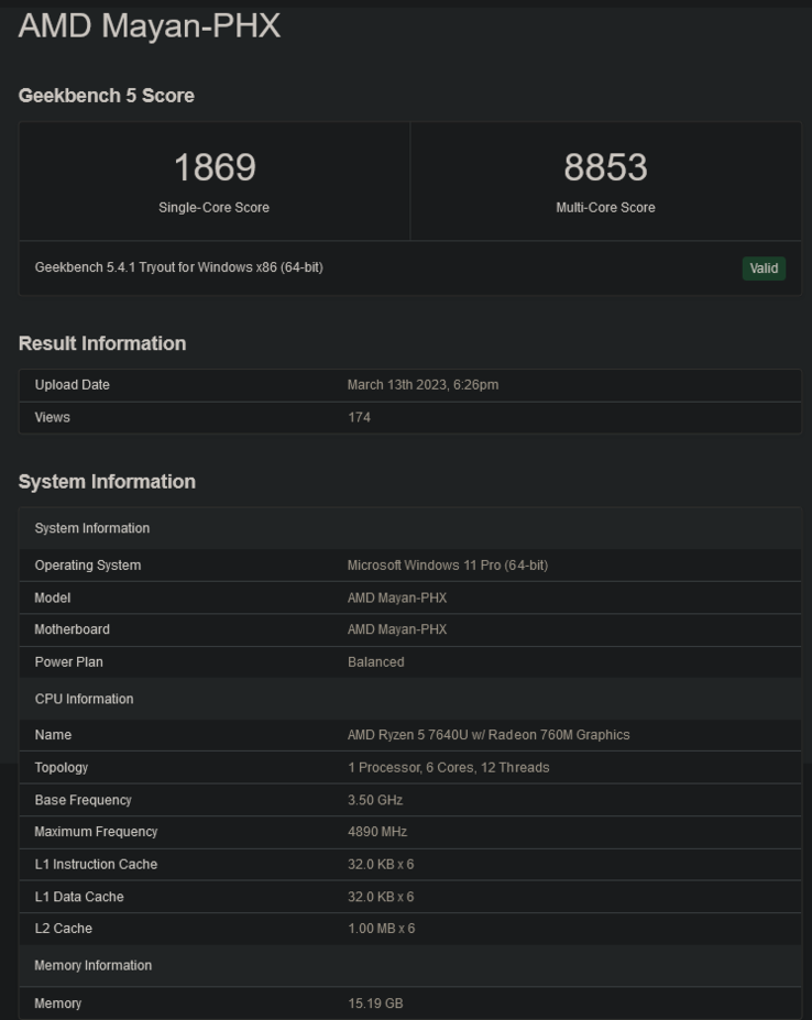 (图片来源：Geekbench)