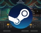 一张展示 Steam 标志和游戏《Yes, Your Grace》现正促销的图片。
