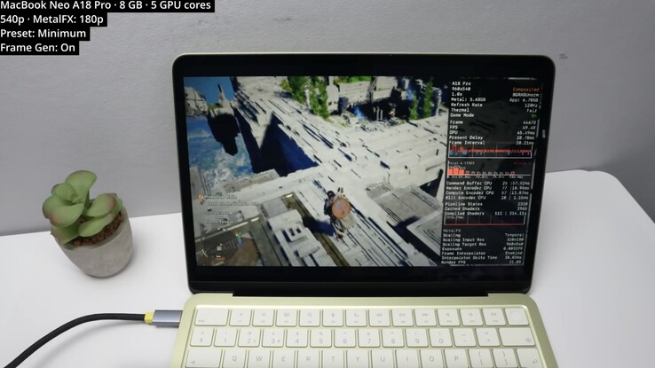 深红沙漠》可在 A18 Pro 上运行，但捕捉到的画面有些模糊。